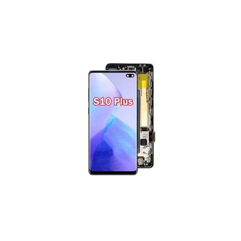 PANTALLA TFT SAMSUNG S10 PLUS CON MARCO COLOR NEGRO