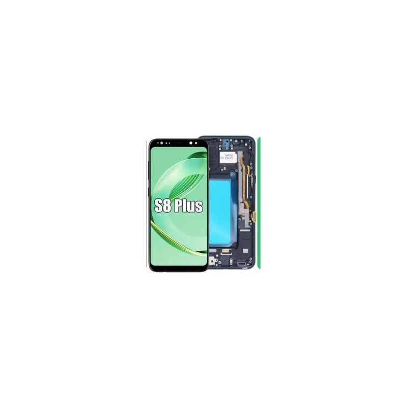 PANTALLA OLED SAMSUNG S8 PLUS G955F CON MARCO NEGRO Y PLATA (TAMAÑO POCO PEQUEÑO)