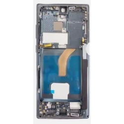 PANTALLA SAMSUNG S22 ULTRA OLED CON MARCO - PLATA