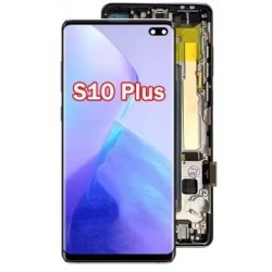 PANTALLA TFT SAMSUNG S10 PLUS CON MARCO COLOR NEGRO