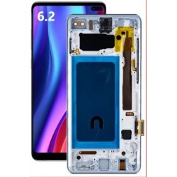 PANTALLA TFT SAMSUNG S10 PLUS CON MARCO COLOR PLATA